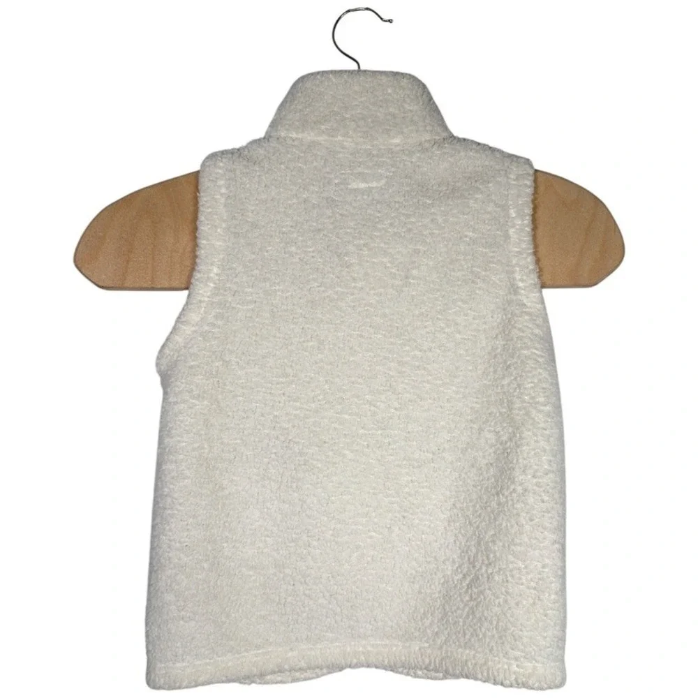 Patagonia Girls Los Gatos Fleece Vest Birch White Full Zip Size M 10